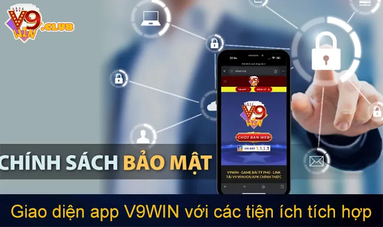 Tải App V9WIN 107 Giao diện app V9WIN với các tiện ích tích hợp